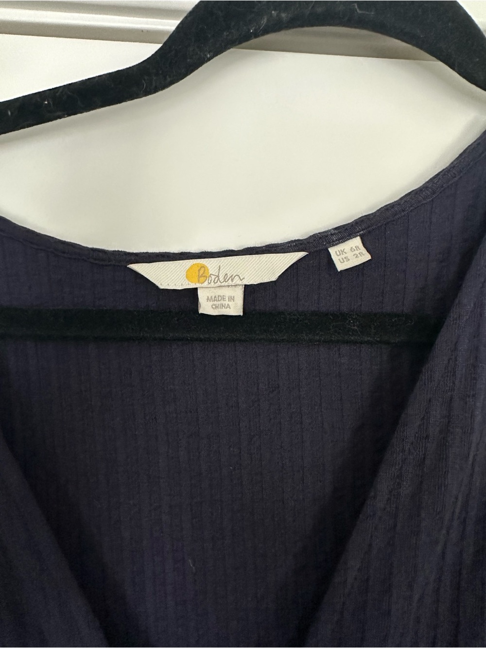 Boden Navy Ribbed Midi Dress